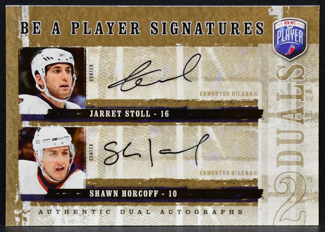 2006-07 Be A Player Auto Duals Jarret Stoll/Shawn Horcoff D-JS Oilers Auto 5835