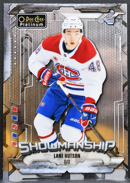 2024-25 O-Pee-Chee Platinum Showmanship Lane Hutson S-24 Montreal Canadiens 9331