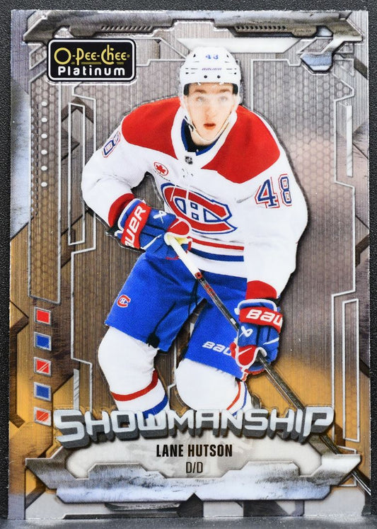 2024-25 O-Pee-Chee Platinum Showmanship Lane Hutson S-24 Montreal Canadiens 9331