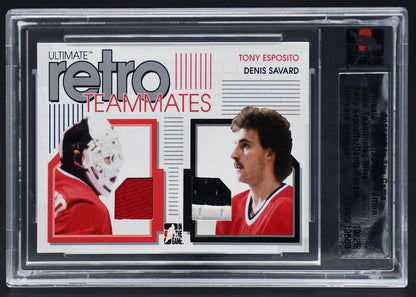 2005-06 ITG 6th Retro Teammates Tony Esposito/Denis Savard 19/25 Jersey
