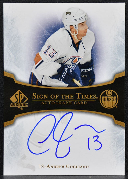 2007-08 SP Authentic Sign of the Times Andrew Cogliano ST-AC Auto 4976