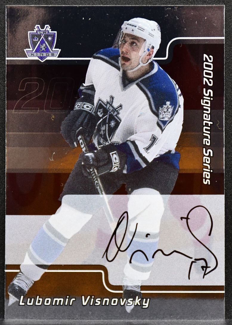 2002-03 Be a Player Signature Series Auto Lubomir Visnovsky 107 Kings Auto 7440