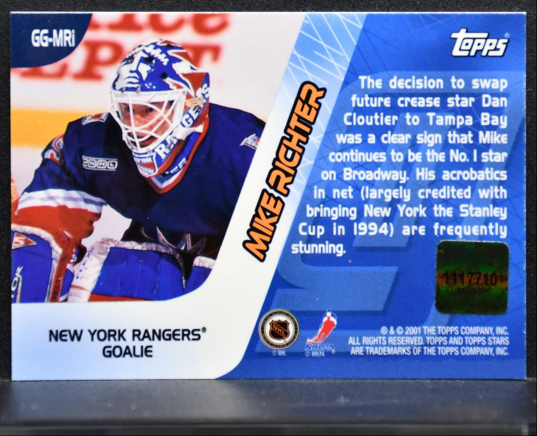 2001-02 Topps Stars Game Gear Mike Richter GG-MRI New York Rangers Jersey 4503