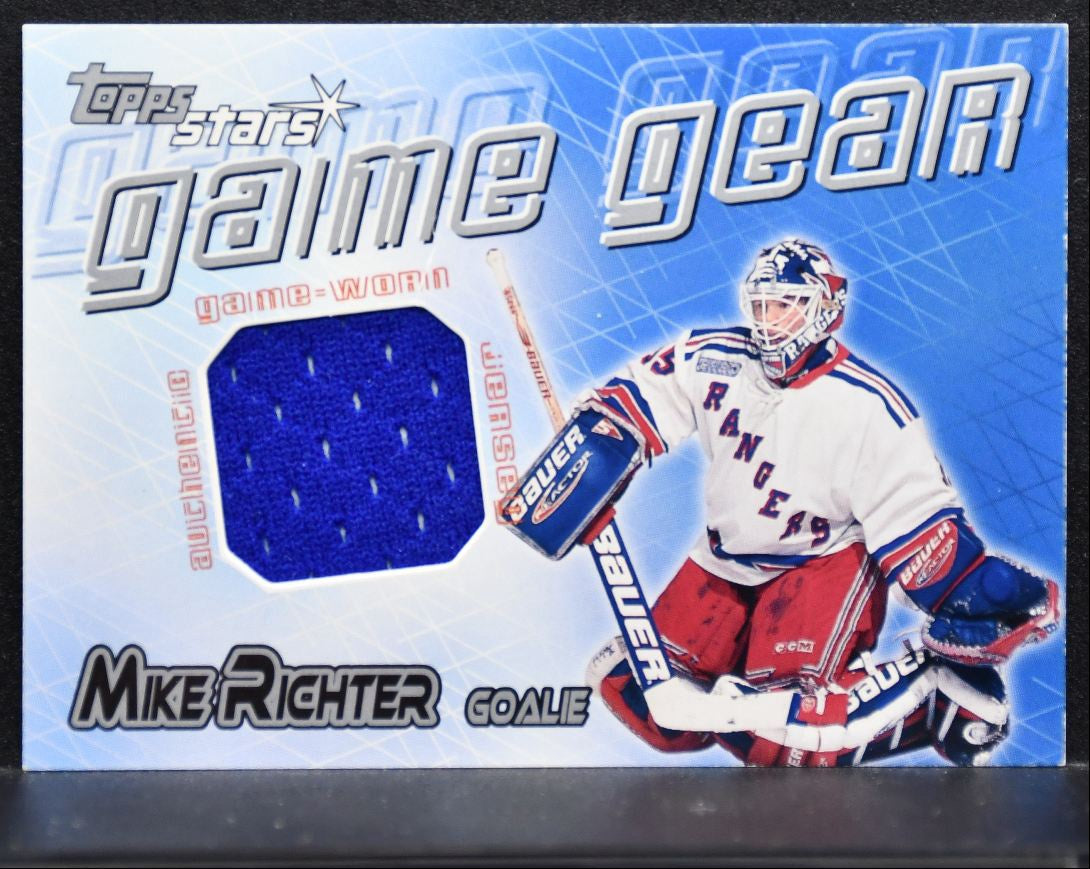 2001-02 Topps Stars Game Gear Mike Richter GG-MRI New York Rangers Jersey 4503