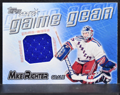 2001-02 Topps Stars Game Gear Mike Richter GG-MRI New York Rangers Jersey 4503