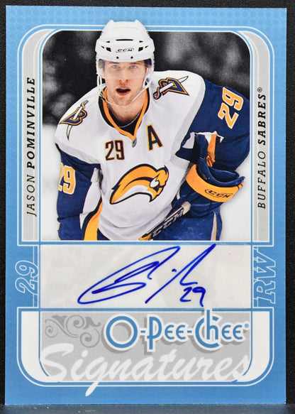 2008-09 O-Chee-Pee Signatures Jason Pominville S-JP Buffalo Sabres Auto 7453
