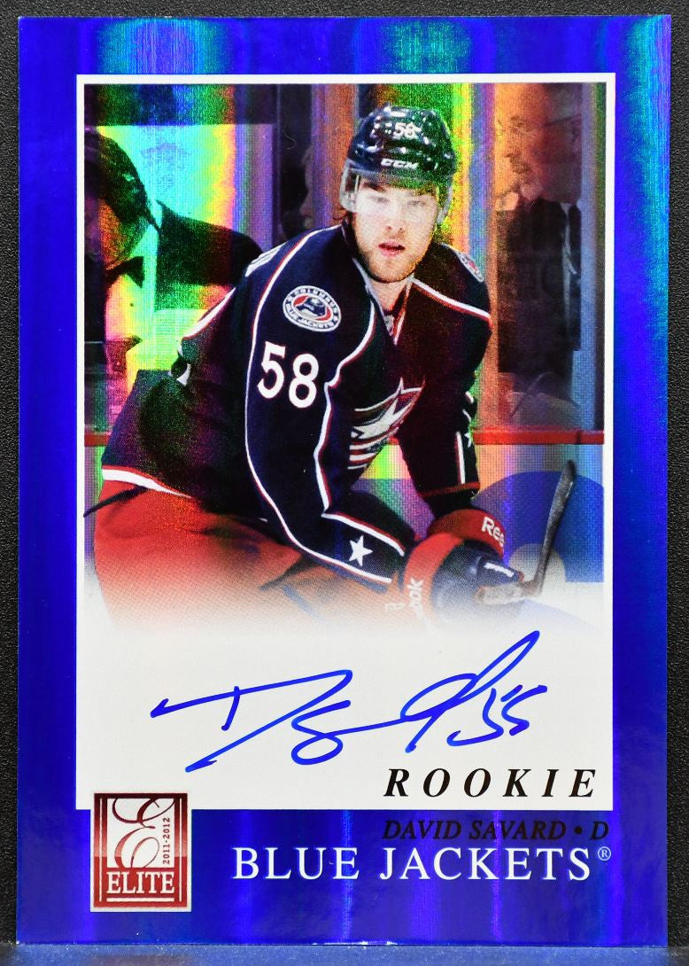 2011-12 Panini Elite Rookie Autographs David Savard 248 Jackets RC Auto 2299