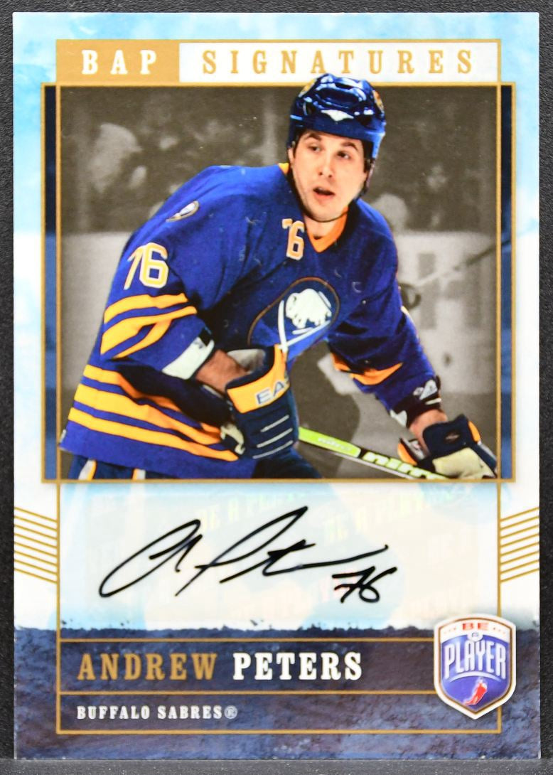 2006-07 Upper Deck BAP Signatures Andrew Peters AP Buffalo Sabres Auto 0775