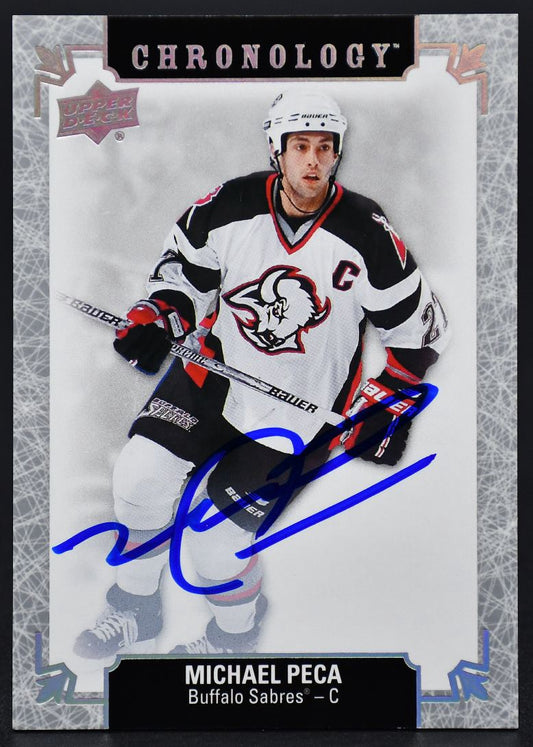 2018-19 UD Chronology Franchise History Autos Peca FH-BU-MP Buffalo Sabres Auto