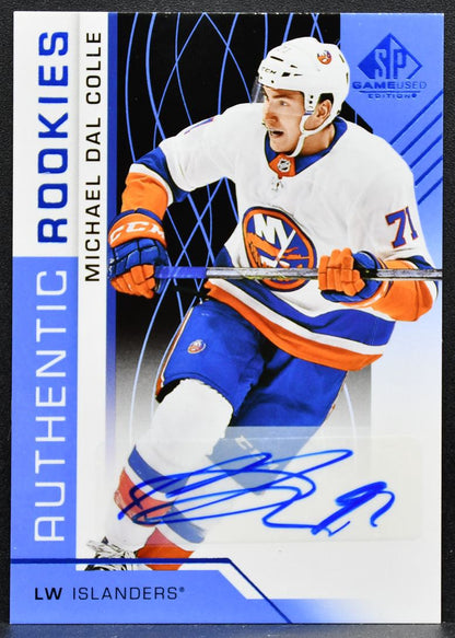 2018-19 SP Game Used Authentic Rookies Blue Autos Michael Dal Colle RC Auto 1788