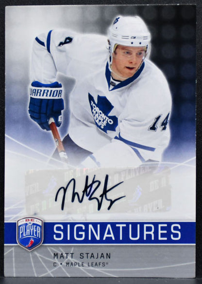 2008-09 Upper Deck Be a Player Signatures Matt Stajan S-ST Maple Leafs Auto 7270