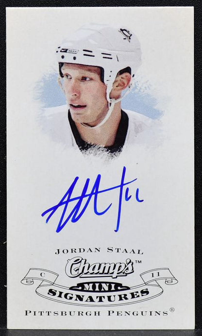 2008-09 Upper Deck Champ's Mini Signatures Jordan Staal CS-JD Penguins Auto 1974