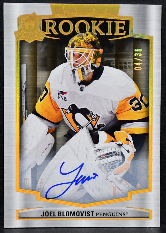 2024-25 UD The Cup Gold Spectrum Foil Joel Blomqvist 162 RC Auto 04/36