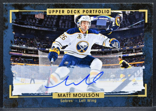 2015-16 Upper Deck Portfolio Autographs Matt Moulson 87 Buffalo Sabres Auto 0116