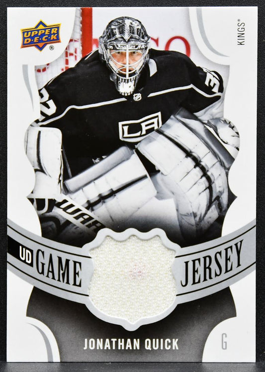 2018-19 Upper Deck Series 1 UD Game Jersey Jonathan Quick Kings Jersey 2594