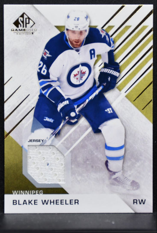 2016-17 SP Game Used Gold Material Blake Wheeler 29 Winnipeg Jets Jersey 4060