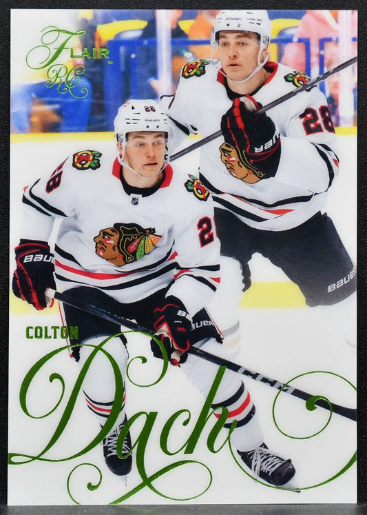 2025-26 Flair Rookie Forecheck Variant Colton Dach Blackhawks RC 033/349 7672