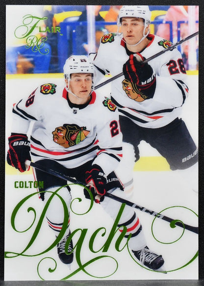 2025-26 Flair Rookie Forecheck Variant Colton Dach Blackhawks RC 033/349 7672