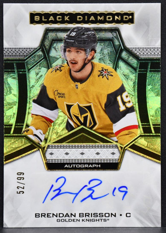 24-25 UD Black Diamond Autographs Brendan Brisson BDB-BB Golden Knights Auto /99 6324