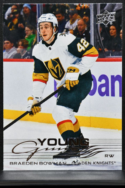 2025-26 UD Extended Series Young Guns Braeden Bowman 703 Golden Knights RC 3130