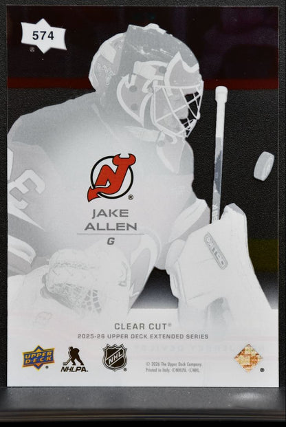 2025-26 Upper Deck Extended Series Clear Cut Jake Allen New Jersey Devils 1488