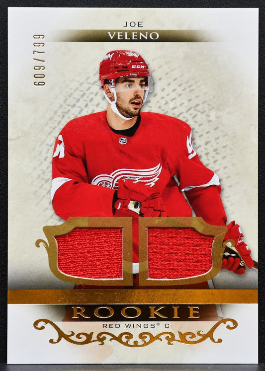 2021-22 UD Artifacts Rookie Gold Material Joe Veleno Red Wings RC Jersey 2584