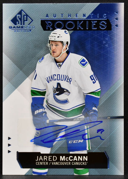 2015-16 SP Game Used Authentic RC Blue Jared McCann 128 Canucks RC Auto 5552