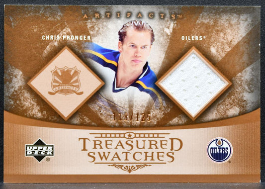 2005-06 UD Artifacts Treasured Swatches Copper Chris Pronger 118/125 Jersey 9219