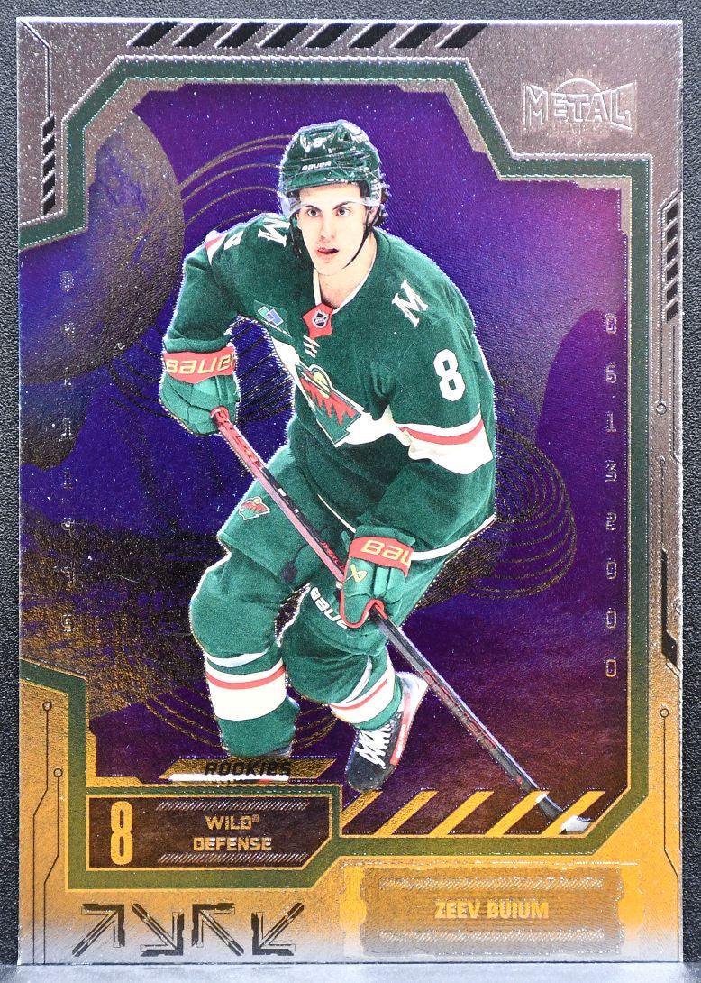 2025-26 SkyBox Metal Universe Rookie Zeev Buium 112 Minnesota Wild RC 1945