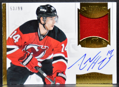 2013-14 Panini Dominion Jersey Auto Adam Henrique Devils Auto 53/99 Jersey 0581