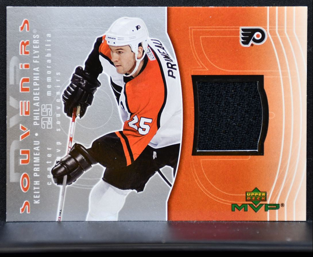 2003-04 Upper Deck MVP Souvenirs Jerseys Keith Primeau S11 Flyers Jersey 6224