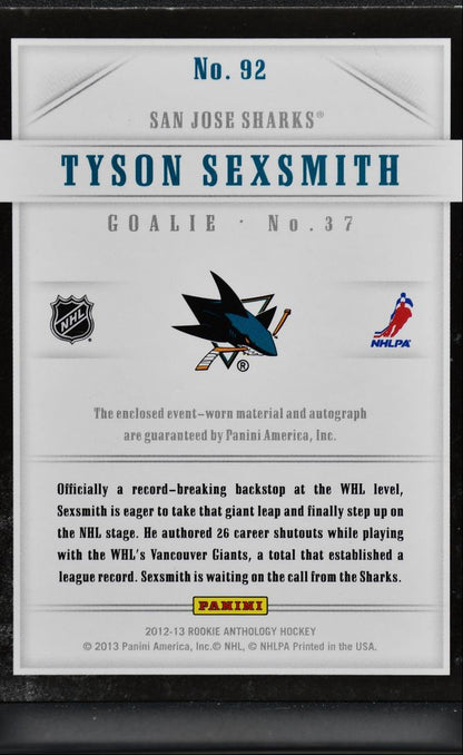 2012-13 Panini RC Anthology Pacific Luxury Suite Sexsmith Auto /99 Jersey 3033
