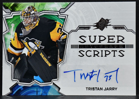 2022-23 SPx Superscripts Tristan Jarry SS-TJ Pittsburgh Penguins Auto