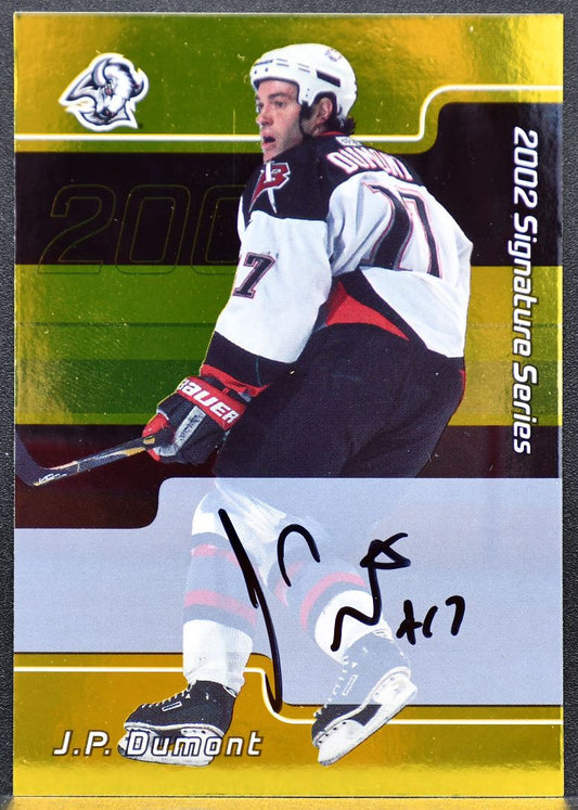 2002-03 In The Game Signature Series Autographs Gold J.P. Dumont 004 Auto 5294
