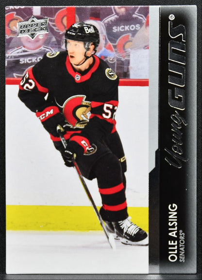 2021-22 Upper Deck Series 1 Young Guns Olle Alsing 203 Ottawa Senators RC 8822