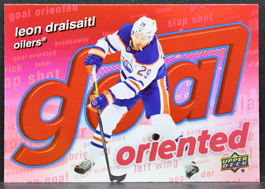 2025-26 Upper Deck Series 1 Goal Oriented Red Leon Draisaitl Oilers 118/199 4803
