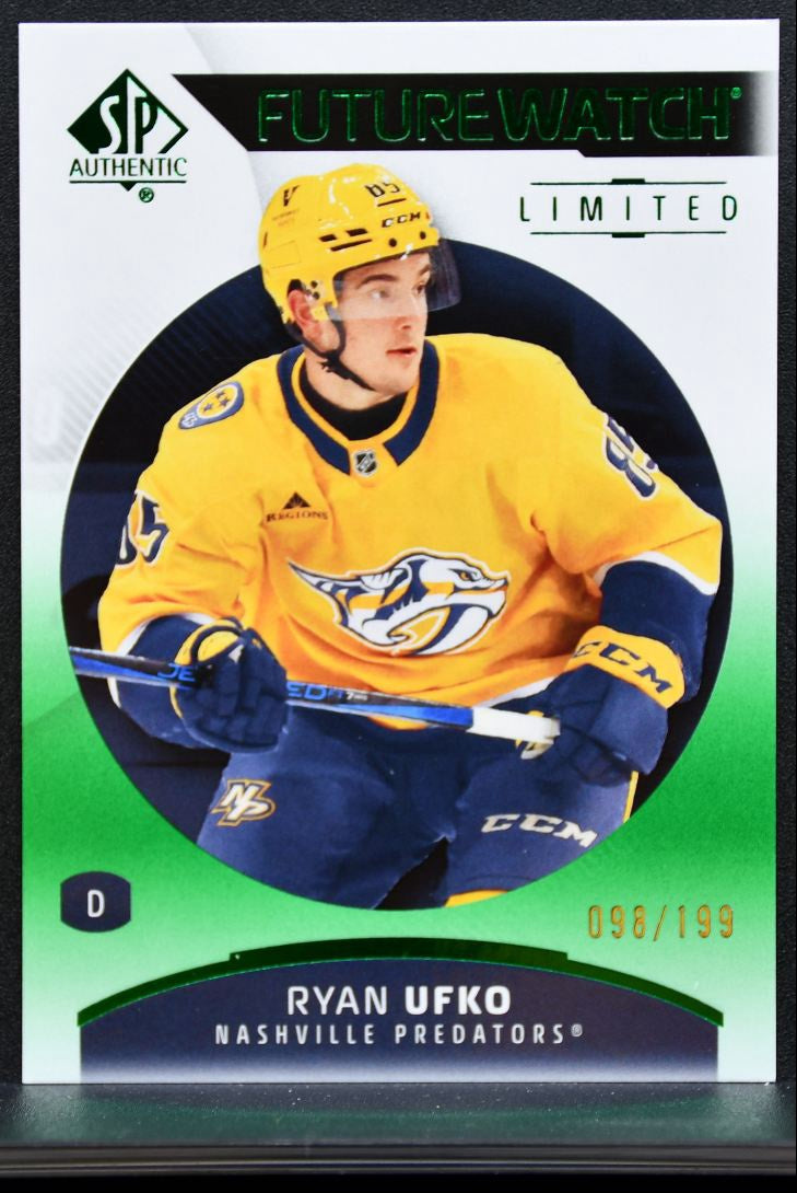 2025-26 SP Authentic Future Watch Limited Green Ryan Ufko RC 098/199 8365