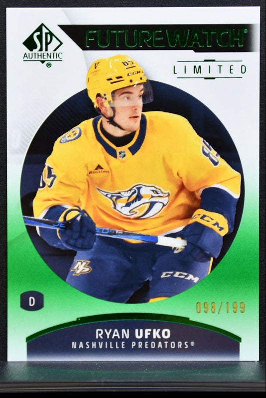 2025-26 SP Authentic Future Watch Limited Green Ryan Ufko RC 098/199 8365