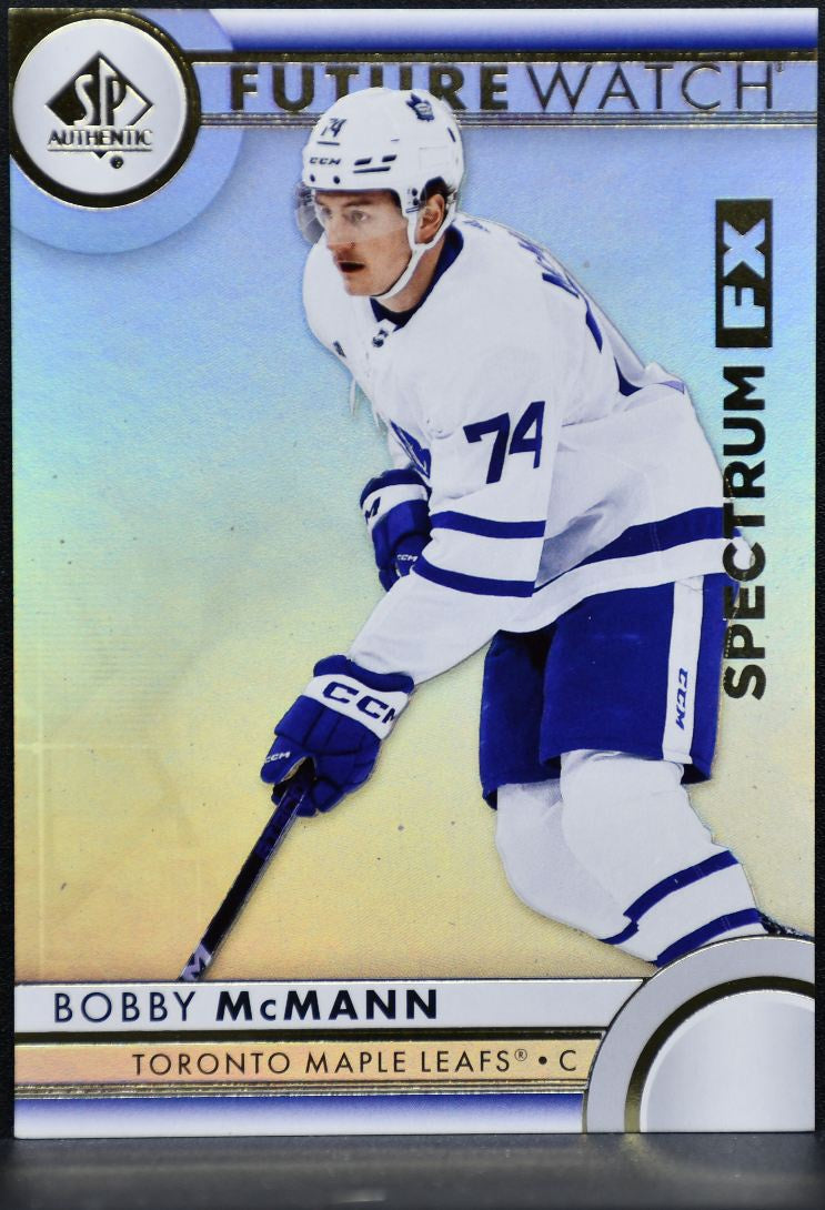 2023-24 SP Authentic Future Watch Spectrum FX Bobby McMann Maple Leafs RC 6414
