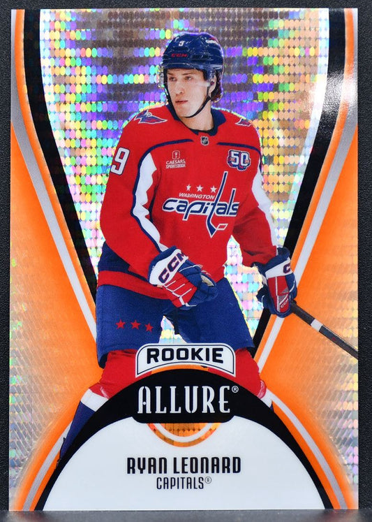 2025-26 UD Allure Rookie Orange Slice Ryan Leonard 101 Washington Capitals RC 8021