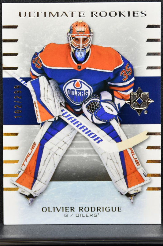 2025-26 UD Ultimate Collection Rookies Rodrigue Edmonton Oilers RC /299 0274