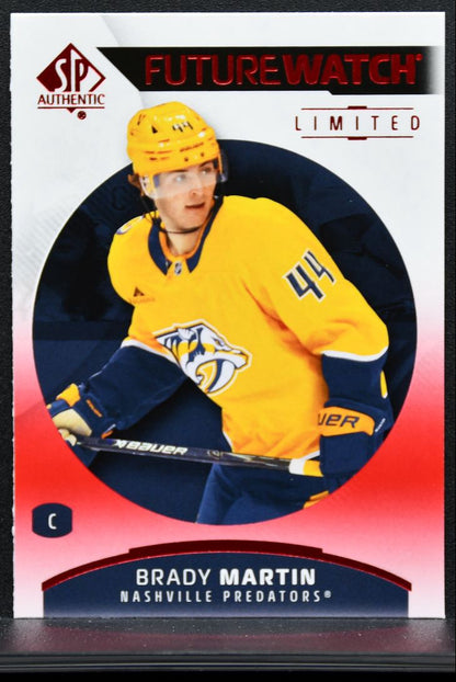 2025-26 SP Authentic Future Watch Limited Red Brady Martin 171 Predators RC 9294