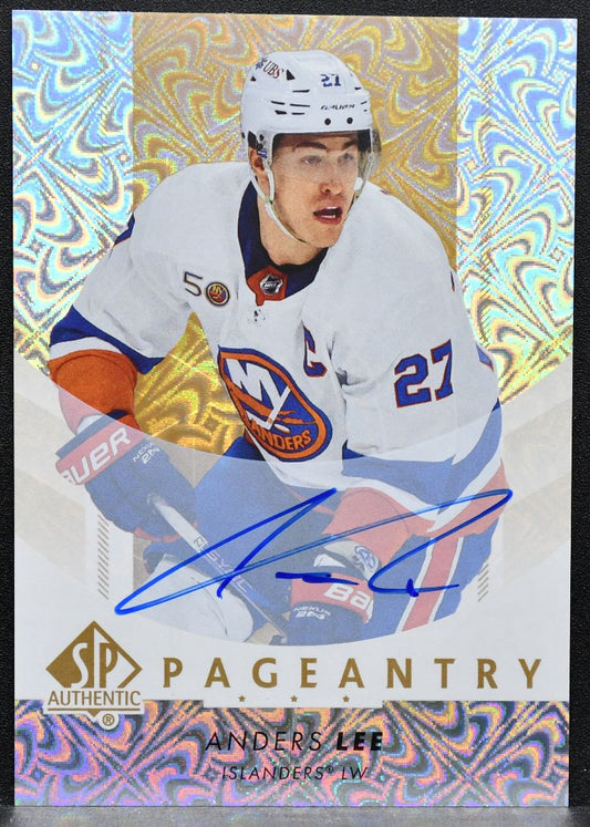 2022-23 SP Authentic Pageantry Anders Lee P-40 New York Islanders Auto 4090