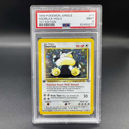 Pokemon TCG Snorlax Holo 1st Edition Jungle 11/64 PSA 9