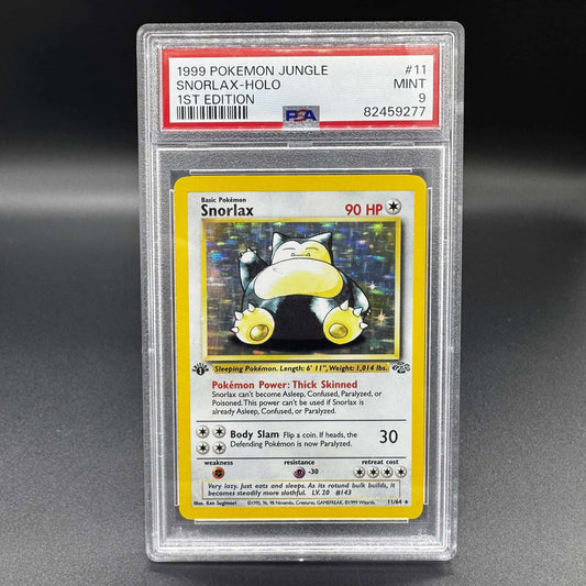 Pokemon TCG Snorlax Holo 1st Edition Jungle 11/64 PSA 9