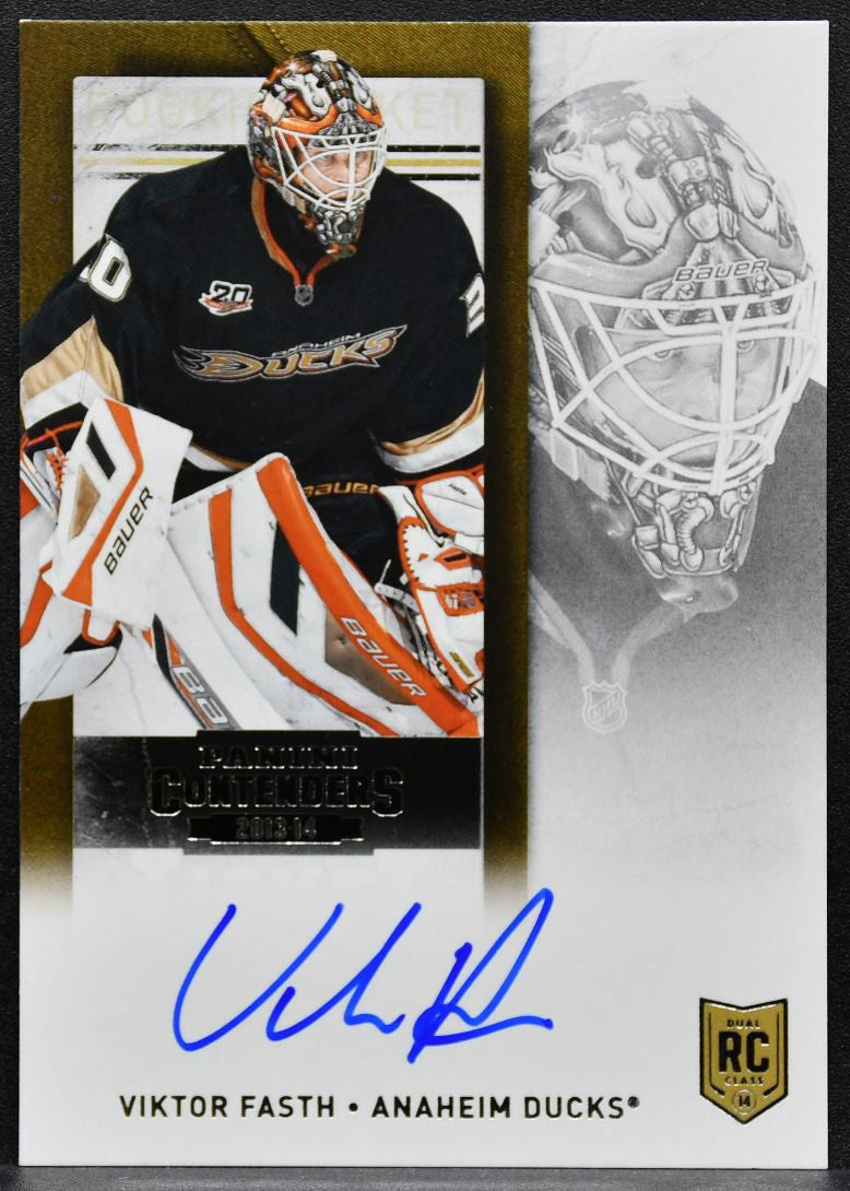 2013-14 Panini Contenders Rookie Ticket Signature Viktor Fasth RC Auto 9035
