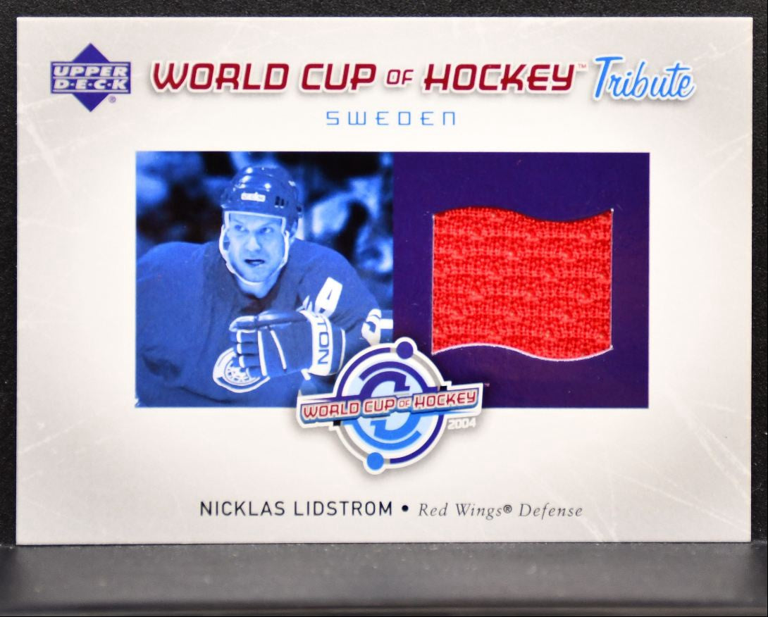 2004-05 Upper Deck World Cup Tribute Nicklas Lidstrom Red Wings Jersey 1908
