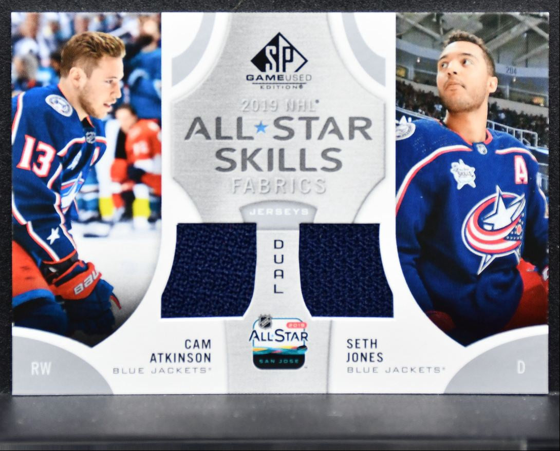 2019-20 SP Game Used NHL All-Star Skills Fabric Duals Atkinson/Jones Jersey 3452
