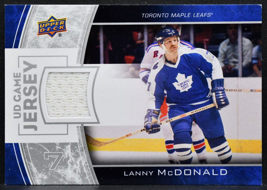2013-14 UD Series 1 UD Game Jersey Lanny McDonald Maple Leafs Jersey 8375