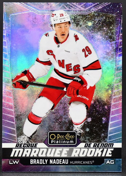 Carte OPC Platinum Marquee Rookie Cosmic Parallel 2024-25 Bradly Nadeau 220 RC 52/65